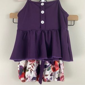 🌷 Unlabeled Cotton-Blend 2-Piece Floral Cami & Shorts Set